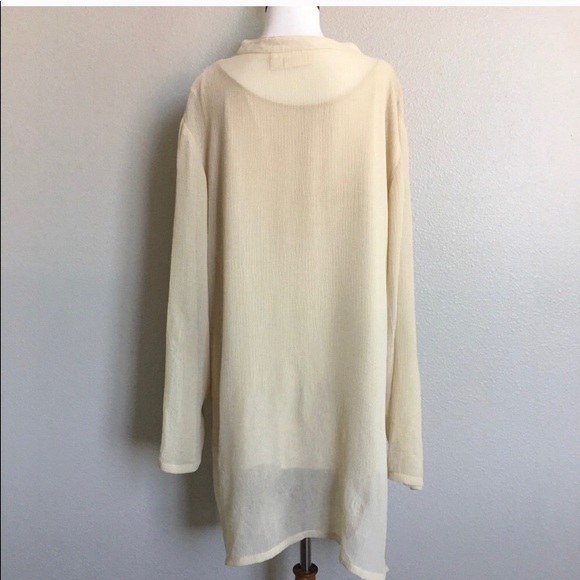 CHICOS Tunic Flowy Loose-Long Sleeve - Picture 3 of 7